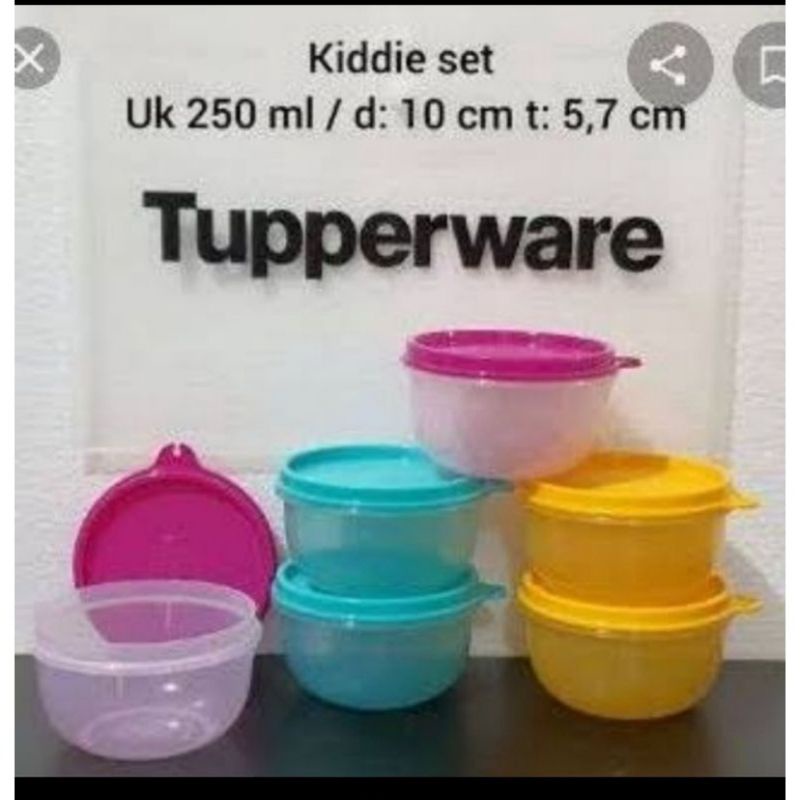 Kiddie set bowl summer cup bowl mangkok kuah buah sayur susu sambal DLL Tupperware