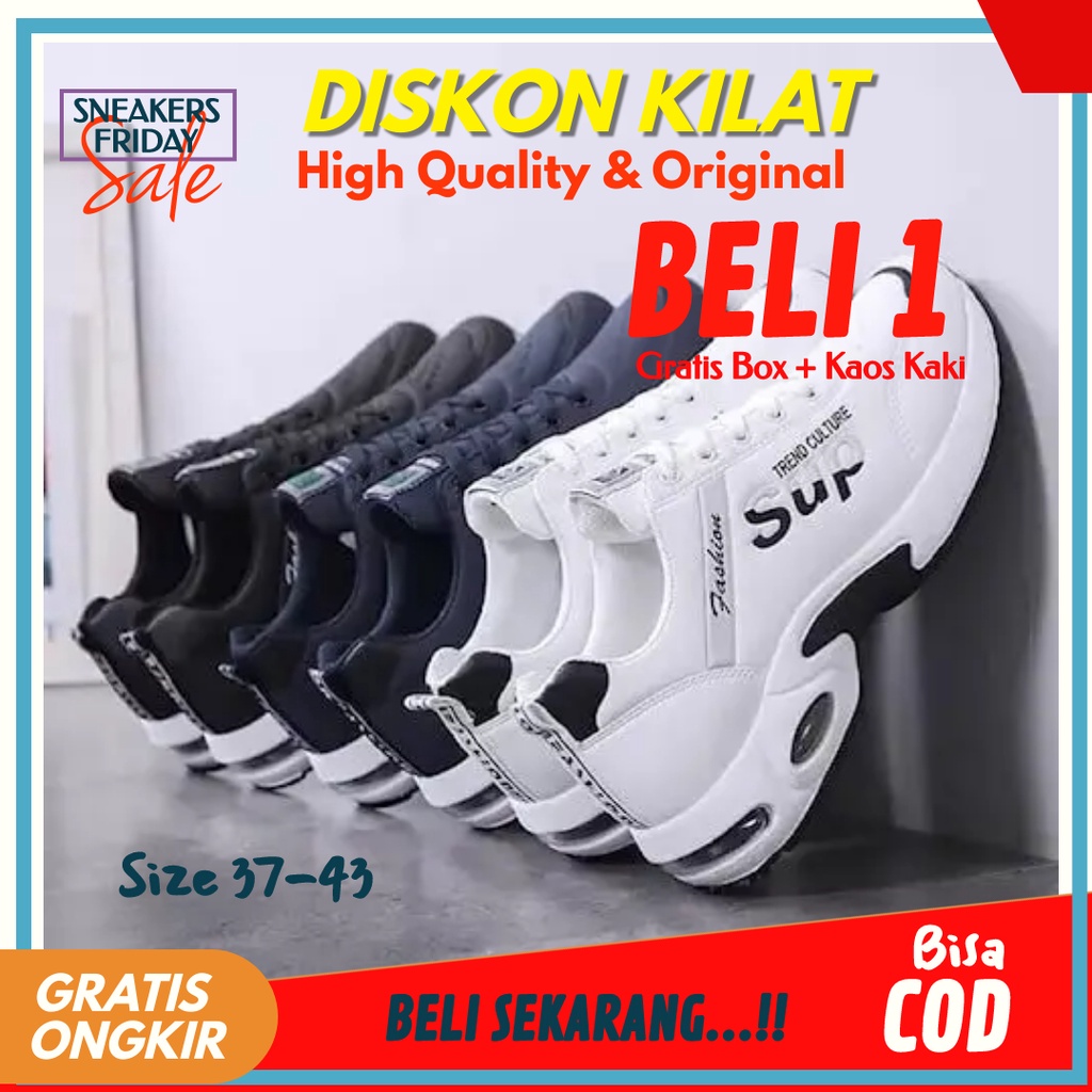 Sepatu Pria Sepatu Sekolah Sepatu Olahraga Joging Pria Keren Sepatu Sneakers Pria Cowok Keren Sepatu