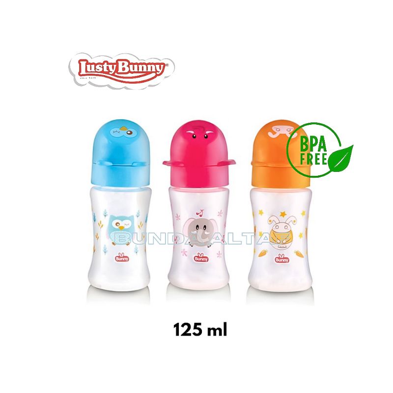 Botol Susu Bayi 125ml BPA Free Lusty Bunny [ Bunda Altaf ]