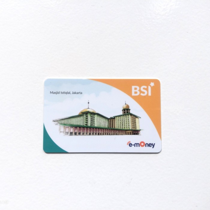 Kartu Emoney/ E Money Card BSI Motif Masjid Istiqlal Indonesia Saldo 0