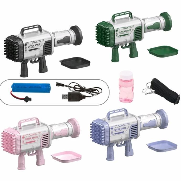 Mainan Anak Pistol Bubble Bazooka 60 Lubang ~ Bazooka Bubble Gun