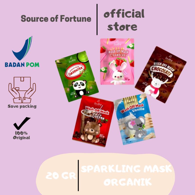 [READY] MASKER WAJAH ORGANIK SPARKLING QUEEN 20GR