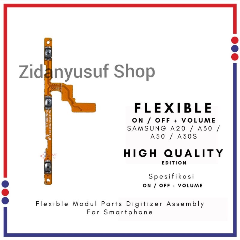 Flexibel on off Samsung A20 A30 A50 A70 flexible power Volume