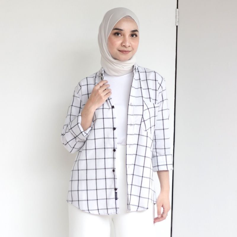 Kemeja flanel impor lengan panjang pria wanita premium distro | HOT PRODUK