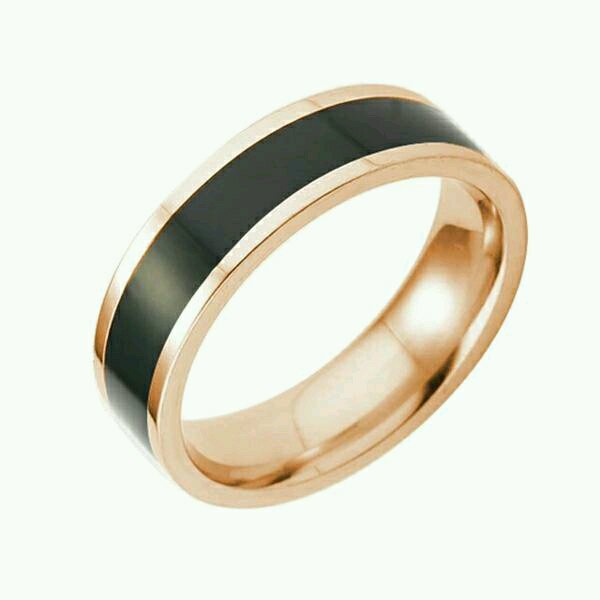 PROMO DAN DISKON cincin titanium lapis emas gold stainless steel premium bagus banget untuk tunangan