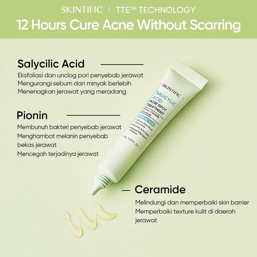 Jual SKINTIFIC Salicylic Acid Acne Spot Treatment Gel 12 Hours Cure