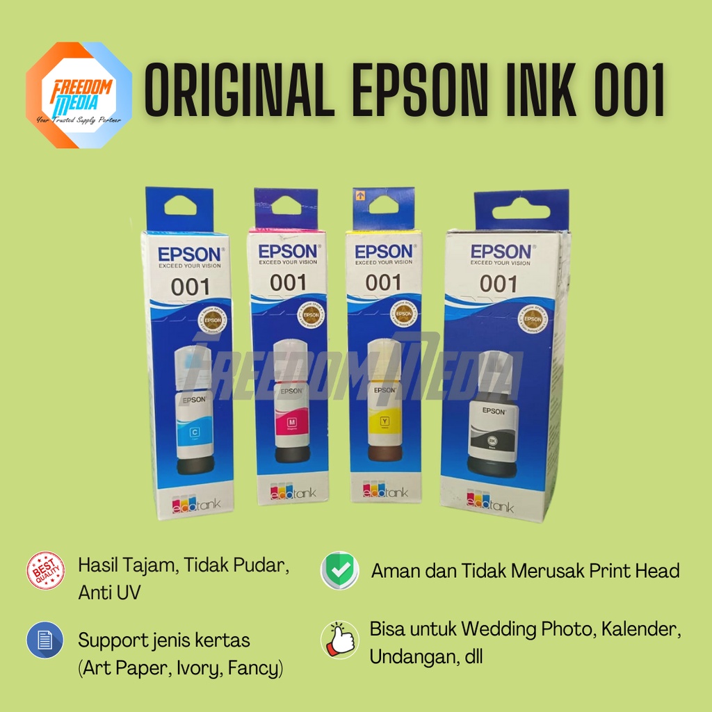 Tinta Original Printer Epson 001- Epson L4150 L6160 L6170 L6190
