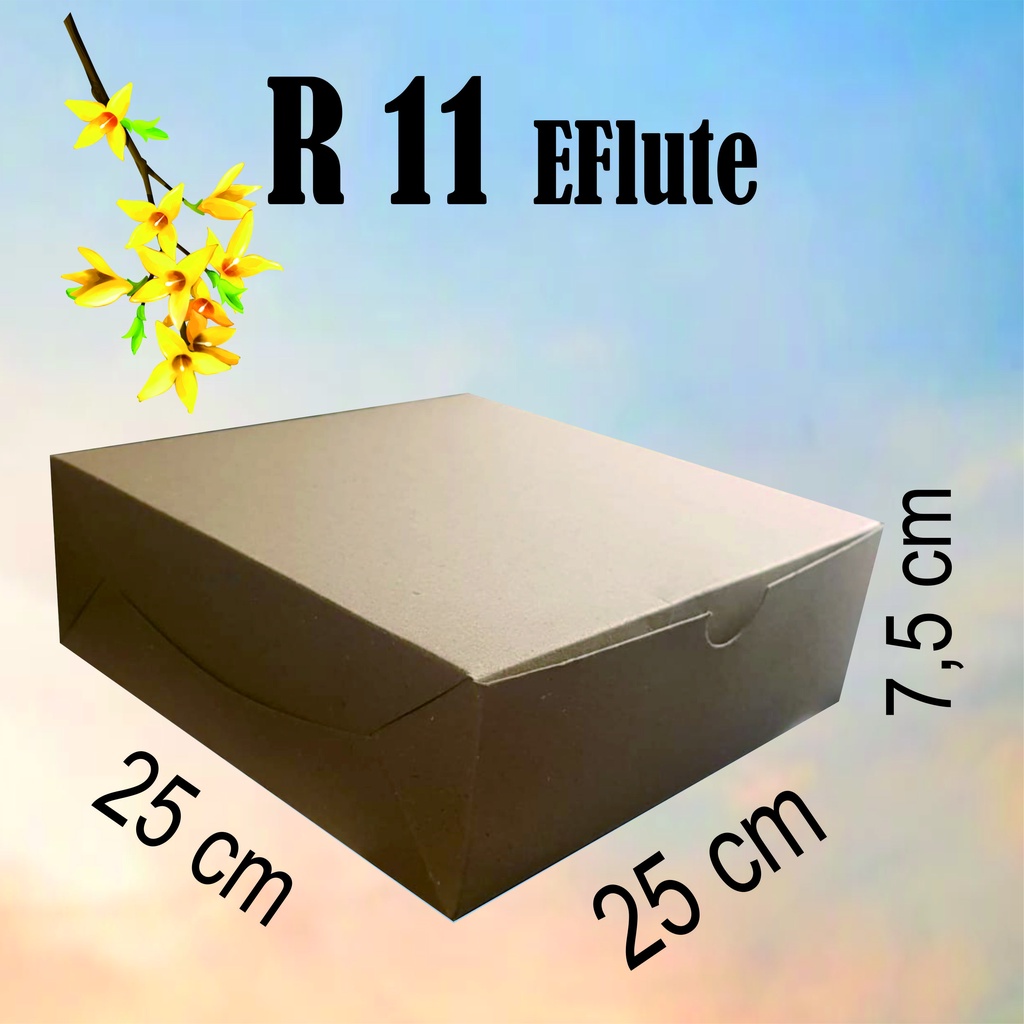 

R11 E-Flute 25x25 Dus/Kotak Hampers/Box/Suvenir Nasi Kue Roti