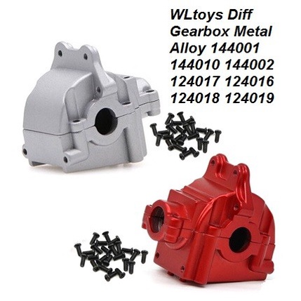 Metal Gearbox Case WLtoys 144001 144002 144010 124017 124016 124018 124019 124007 Rc Car