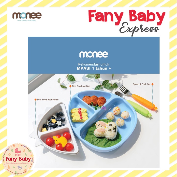 MONEE DINOSOUR SUCTION FOOD PLATE