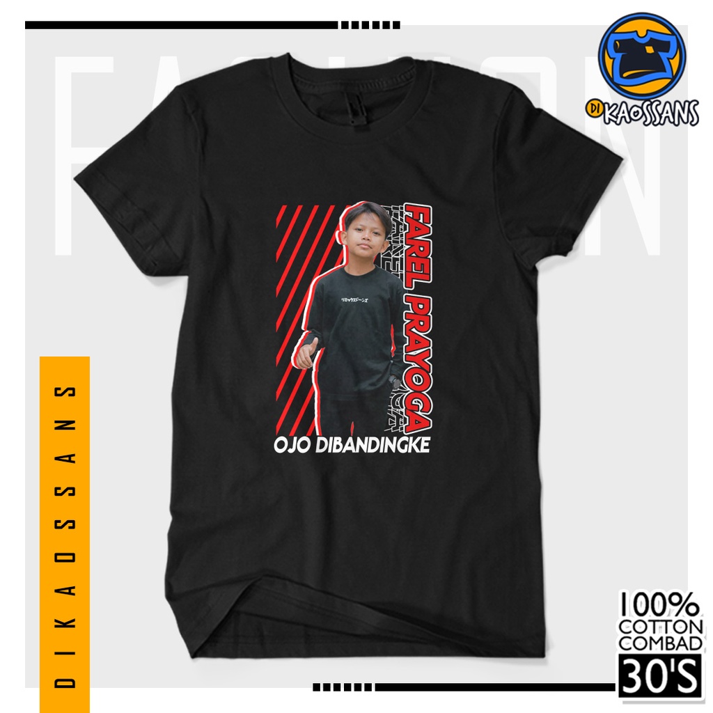 BISA COD BAYAR DITEMPAT Baju Kaos Distro FAREL PRAYOGA  Cotton Combed 30s Sablon Premium Cewek Cowok