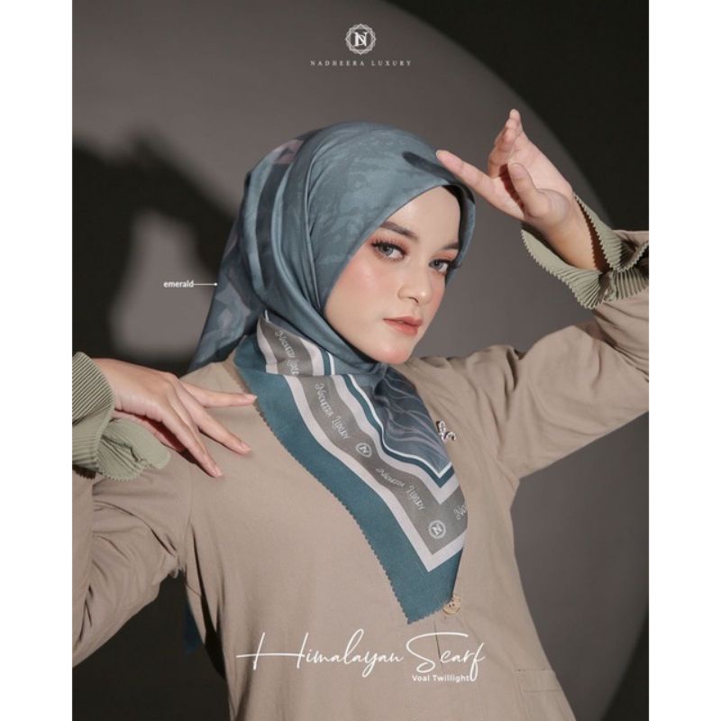 HIMALAYAN SCARF BY NADHEERA LUXURY HIJAB VOAL MOTIF BY NADHEERA