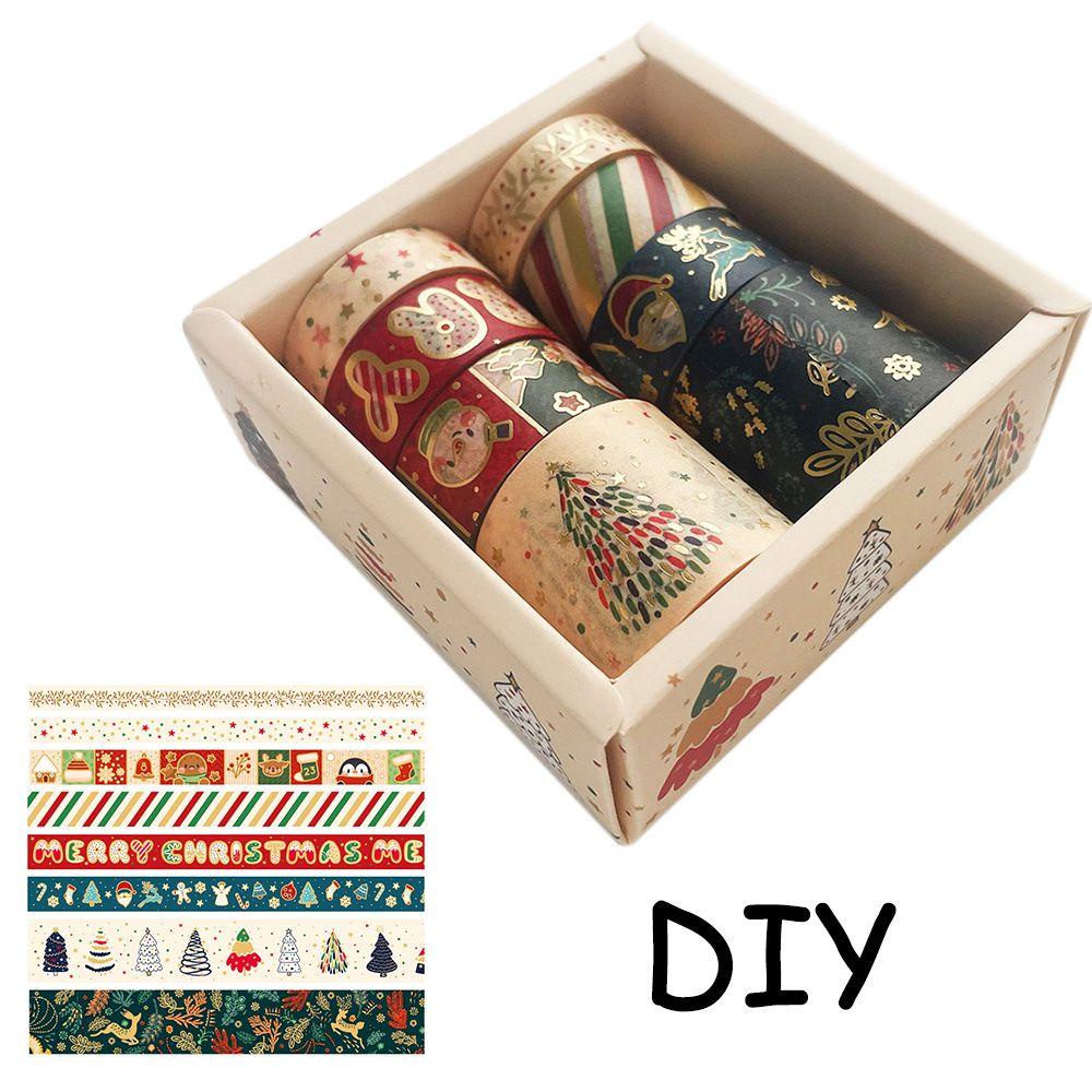 R-flower 8pcs/set Washi Tape Sastra Kualitas Tinggi Scrapbooking Gadis Hati Sedikit Segar INS DIY Bahan