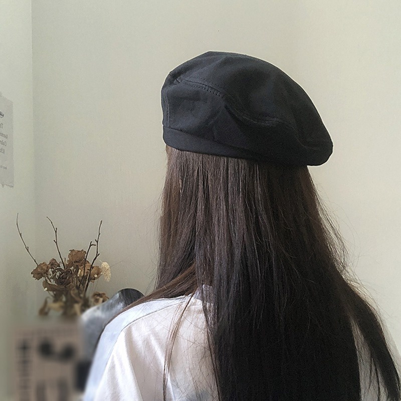 Topi Baret Bentuk Octagonal Gaya Vintage Retro Korea Untuk Wanita