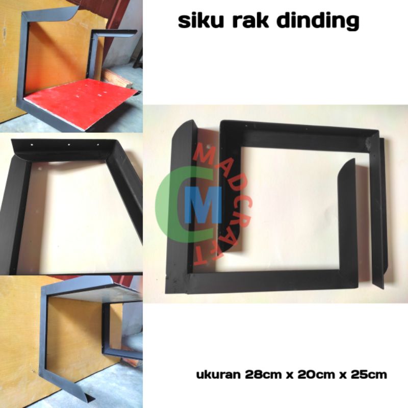 siku rak dinding letter L bracket braket penyangga pangkon dudukan ambalan rak dinding minimalis 2 r