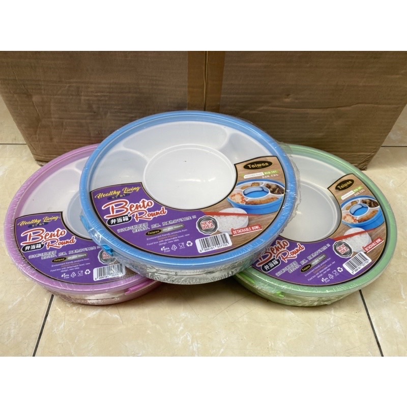 lunch box bento 5 sekat bulat (Taiwan)