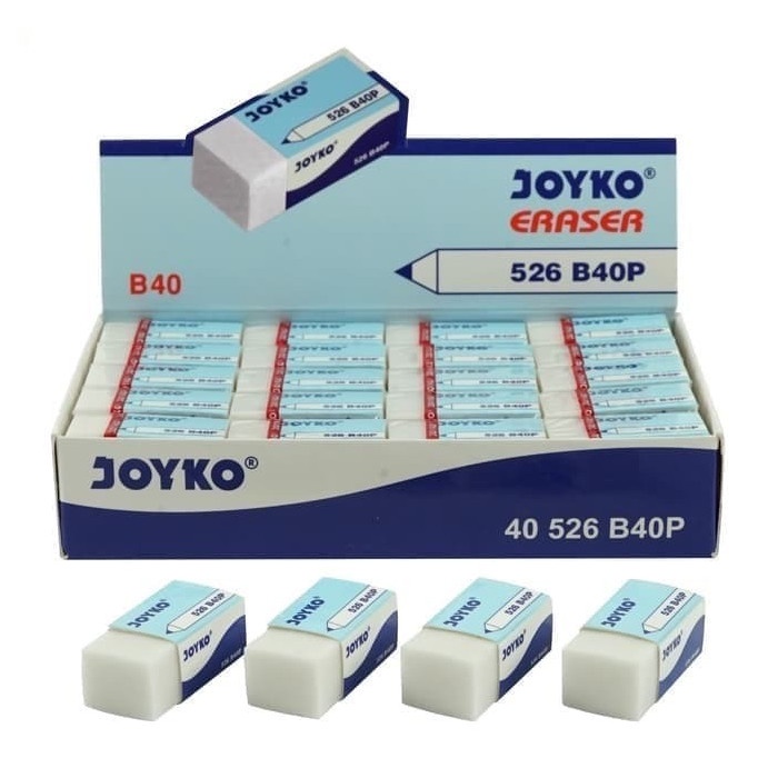 

Penghapus Joyko 526-B40P / Eraser / 1 Pack Isi 40 Pcs