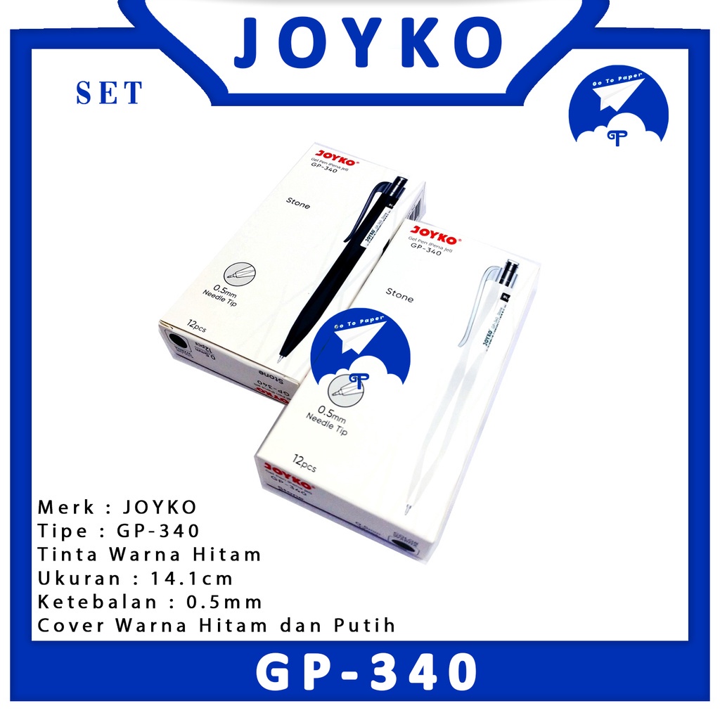 

PULPEN GEL/ GEL PEN MERK JOYKO GP-340 RETRACTABLE [ PCS ]