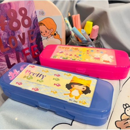 

KOTAK PENSIL HARDBOX ADA PENGGARIS BENTUK NYA UNIK LUCU