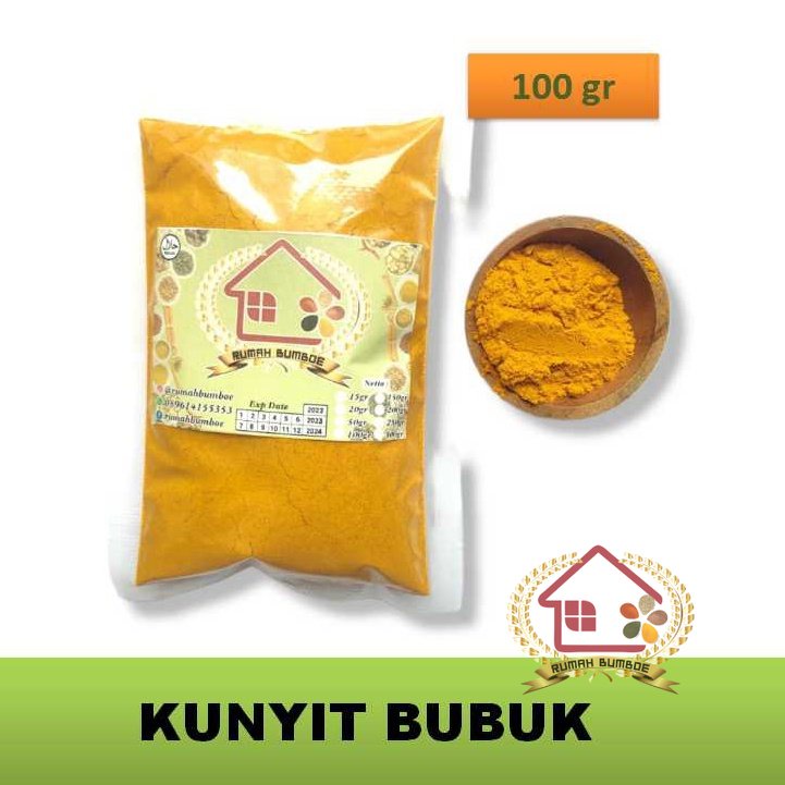 

(100 gr) KUNYIT BUBUK Murni / Kunir Bubuk / Ground Turmeric Premium