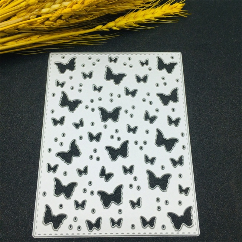 Cetakan Stensil Cutting Dies Motif Kupu-Kupu Bahan Metal Untuk Scrapbook / Craft DIY