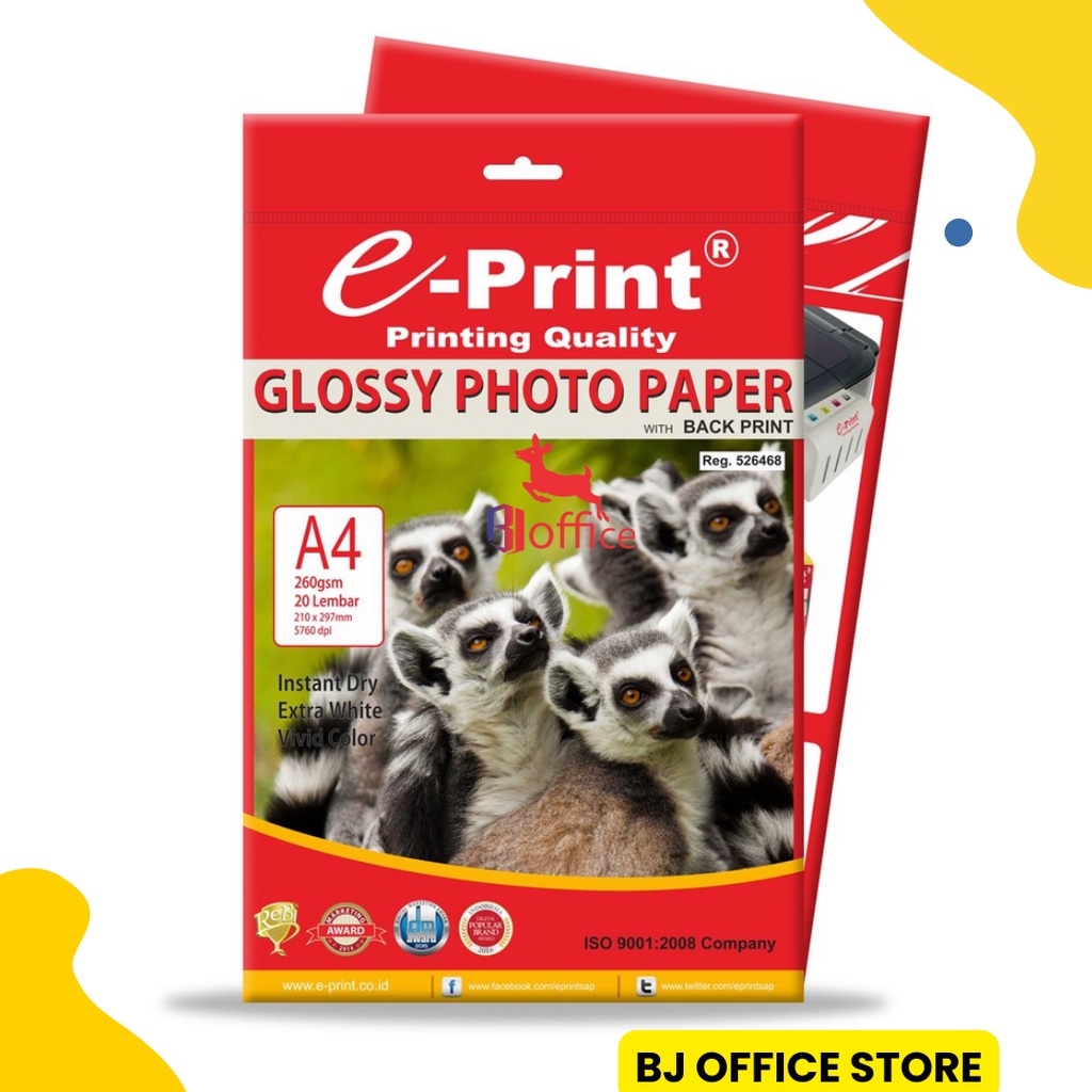 

E-Print Kertas Foto 260 gram A4 - Paper Glossy