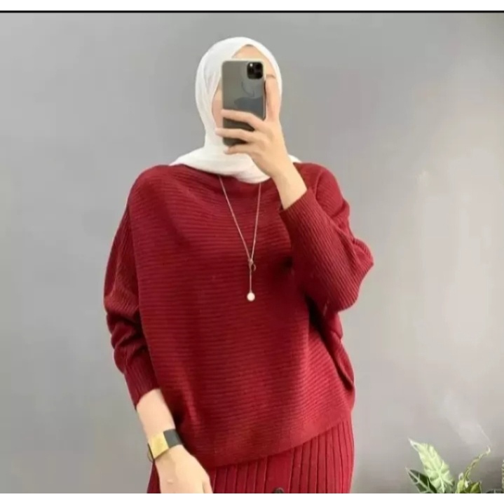 SWEATER RAJUT WANITA BATWING /BAJU RAJUT BATWING KNIT WANITA KALONG / NEW BEST SELLER LASPERAL BLUSE BATWING RAJUT KNIT / BAJU RAJUT KALONG BATWING BLUS / KALONG BLUS BATWING /