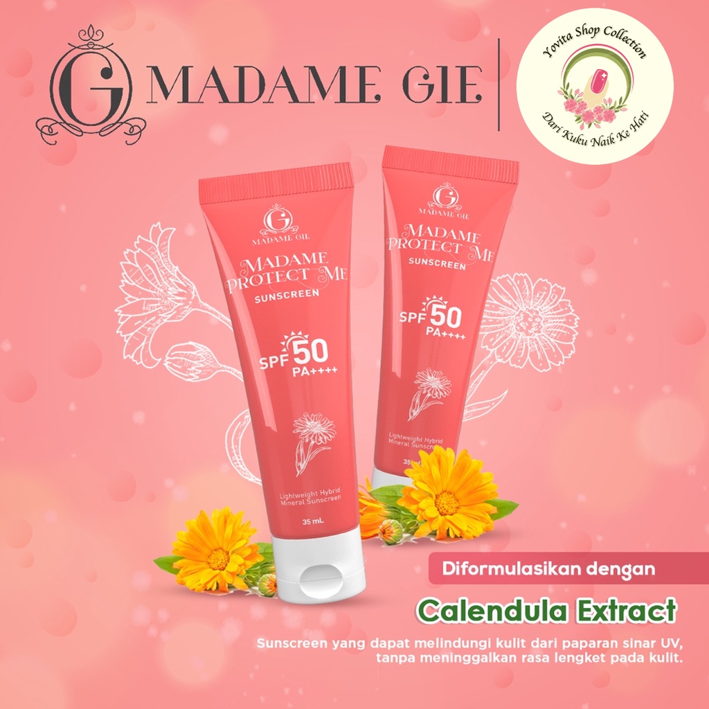 Sunscreen Madame Gie Madame Protect Me SPF 50 PA ++++ With Calendula | Skincare sunblock