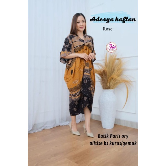 Kaftan Batik Jumbo Bahan Paris - Adesya Kaftan