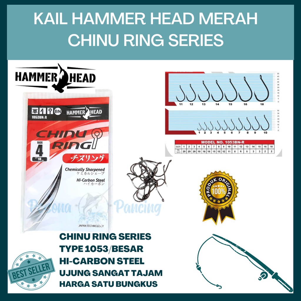 KAIL PANCING PREMIUM QUALITY HAMMER HEAD CHINU RING BUNGKUS MERAH