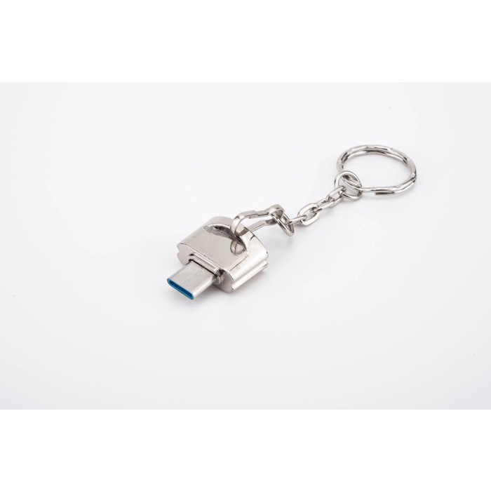 USB Type C to USB 3.0 OTG Adapter With Keychain Anti Lost