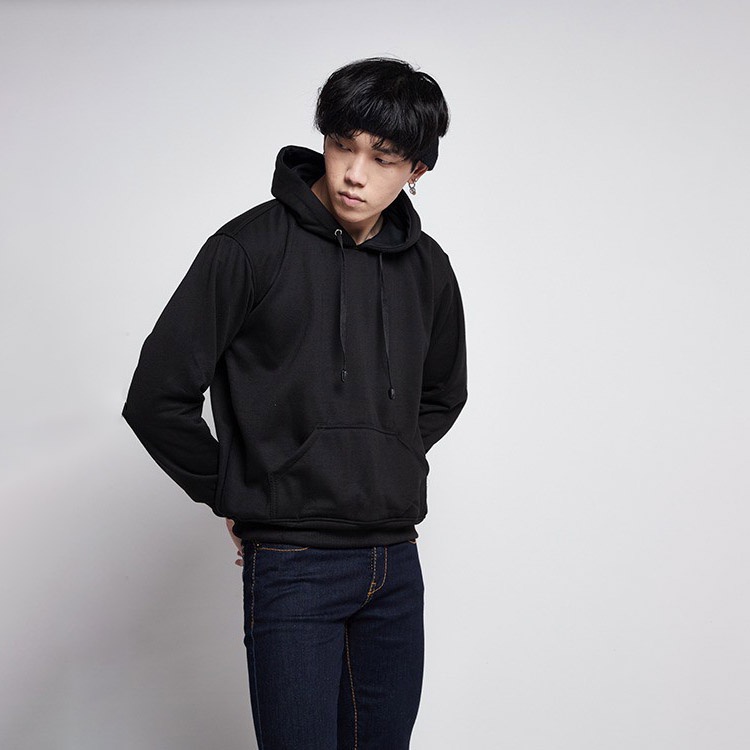 Houseofcuff Jaket Polos Jumper Hoodie Sweater Warna Hitam