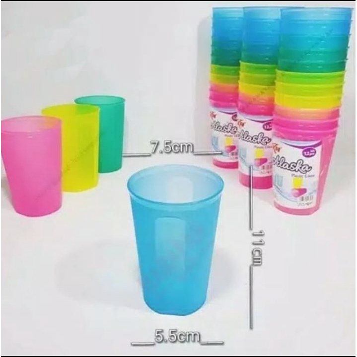 (⭐⭐⭐⭐⭐6973)PROMO BESAR ... 12 PCS GELAS PLASTIK TEBAL UKURAN BESAR /GELAS MINUM/TRAVEL(COD)