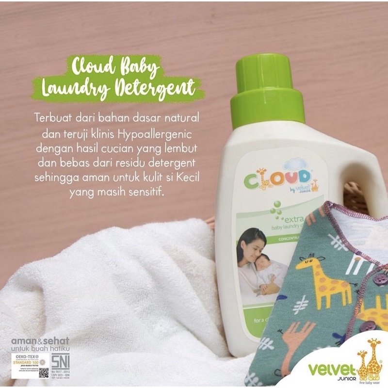 Cloud laundry detergent by velvet junior - deterjen pencuci pakaian bayi