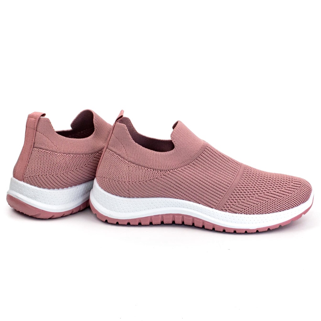 Sepatu Slip On Wanita Sports Shoes Olahraga Cewek Shoes Bahan Canvas Terkini A3051