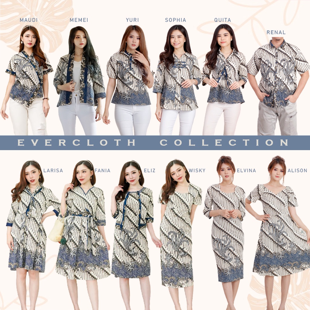 MAUDY TOP - Atasan Batik Wanita Blouse Wanita