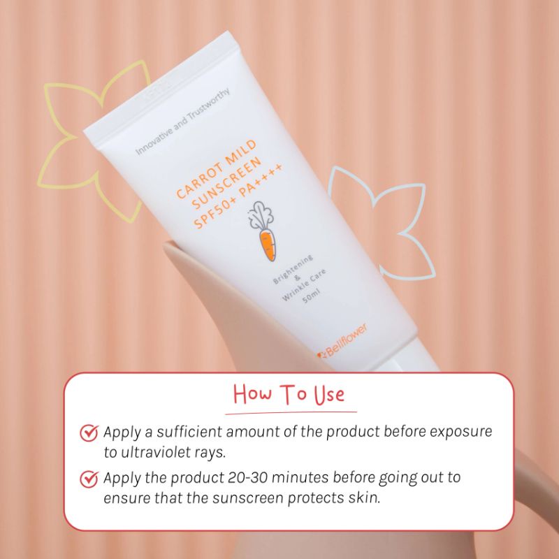 bellflower carrot mild sunscreen 50ml