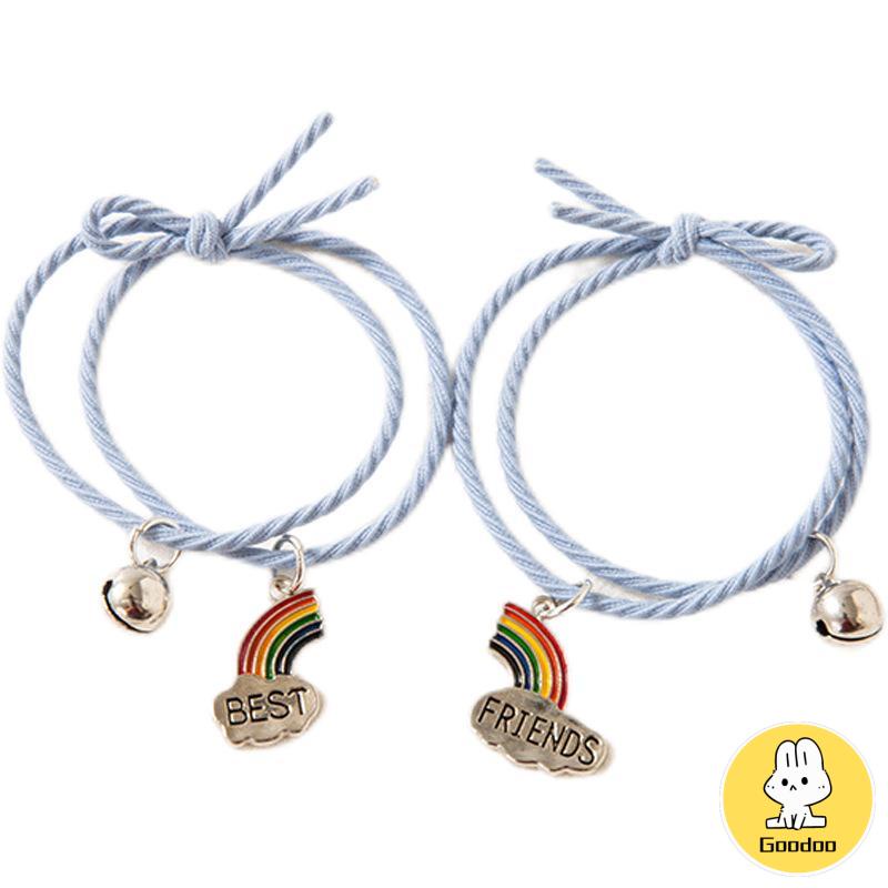 2 Pcs/set Adjustable Magnetic Braided Gelang Pasangan Gaya Etnis Cina -Doo