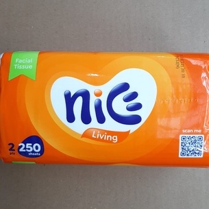 tissue Nice 250 sheet facial soft pack 2ply tisu (no.133 A)