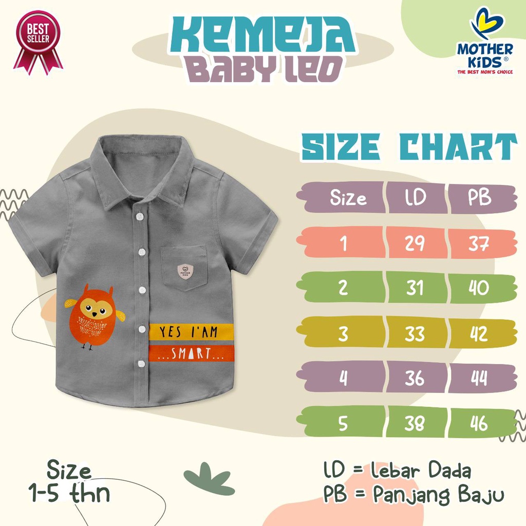 Kemeja Poplin Baby Leo by Mother Kids