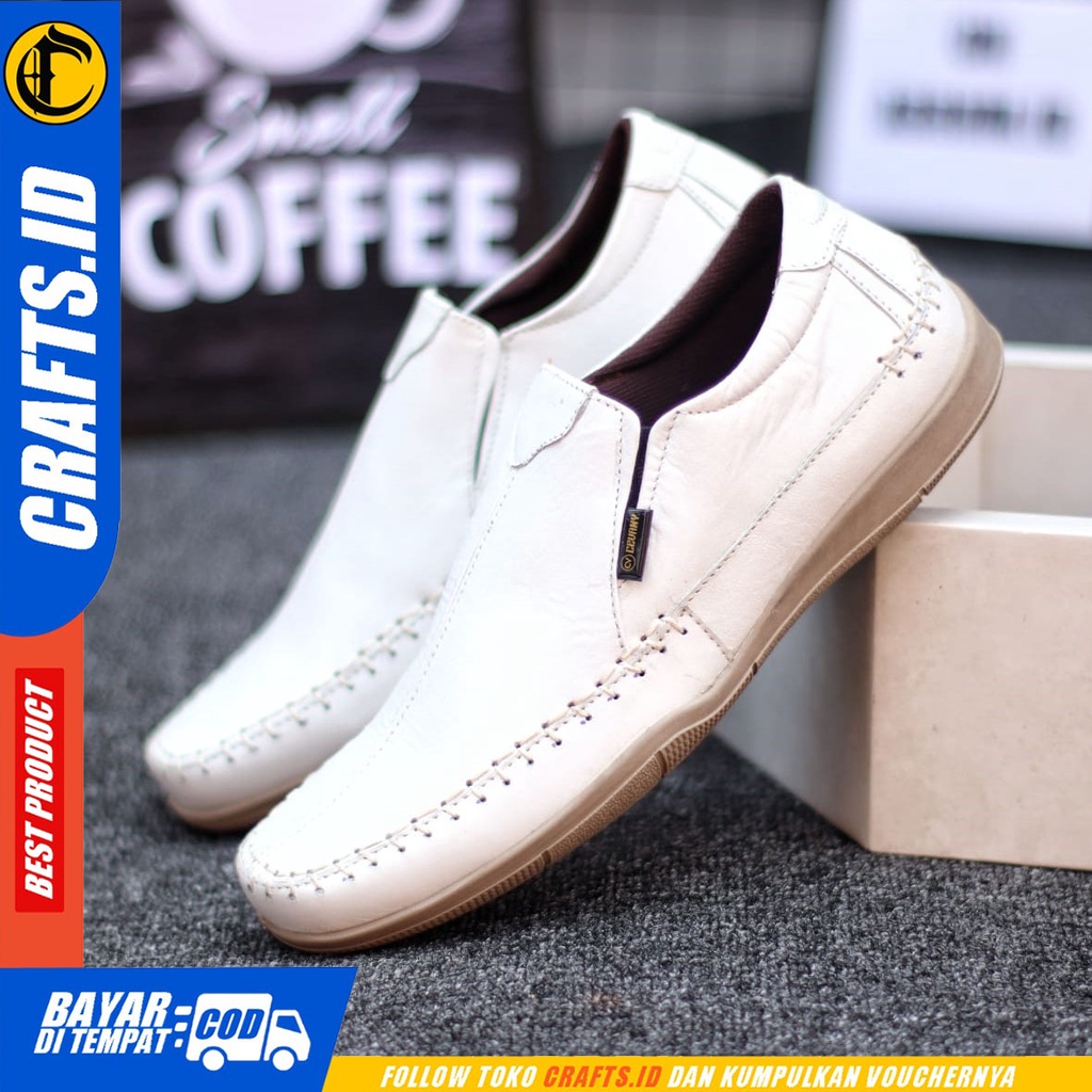 CRAFTS divoc - Sepatu Formal Pantofel Kulit Asli Kerja Slop Pria