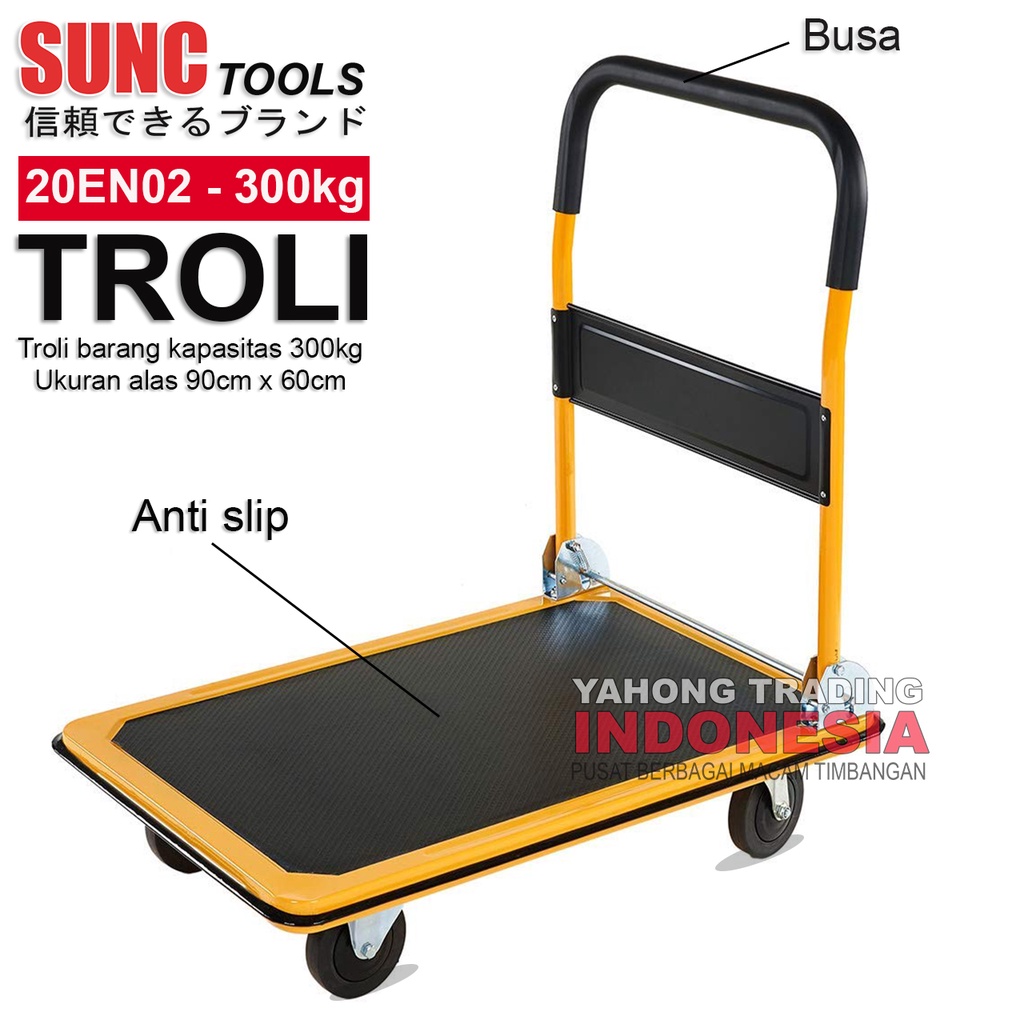 Troli Lipat 300kg Trolli Besi Trolley Serbaguna Troly Barang SUNC TOOLS 20EN02 Kuning Hitam