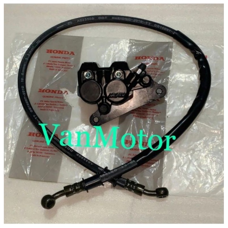 KALIPER CAKRAM PALA BABI DEPAN KARISMA SUPRA X 125 SUPRA FIT NEW LAMA HONDA ASLI NISSIN SET SELANG R