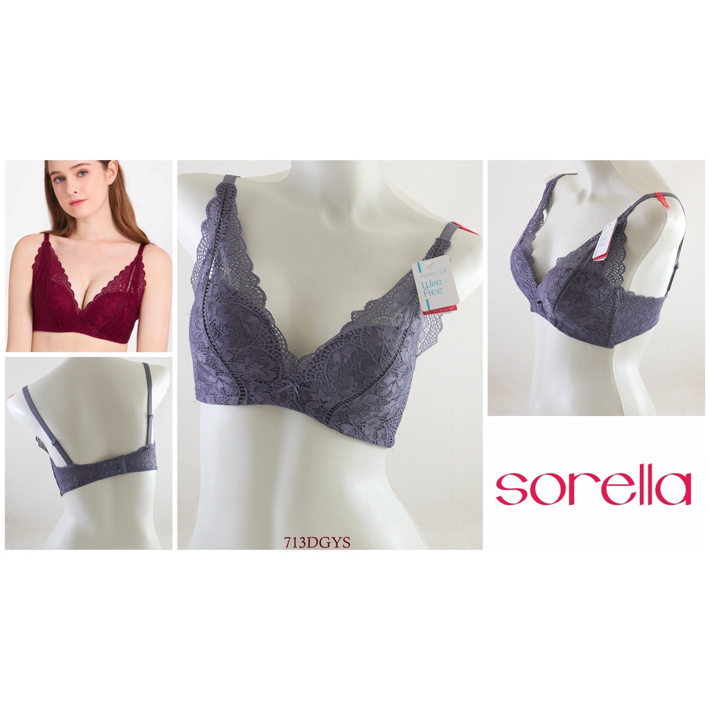 Bra Wanita Tanpa Kawat Busa Tebal Cup 3/4 SORELLA Pakaian Dalam Undewrwear 713S