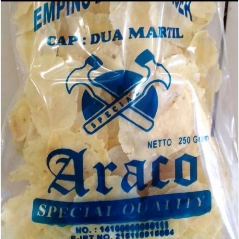 

Emping Melinjo Asli Aceh Cap Dua Martil Araco 250 Gram