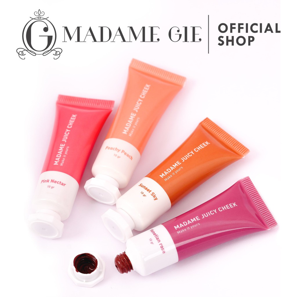 MADAME GIE Juicy Cheek 3in1 Cheek Eye Lip / Make Up Blush On Cream