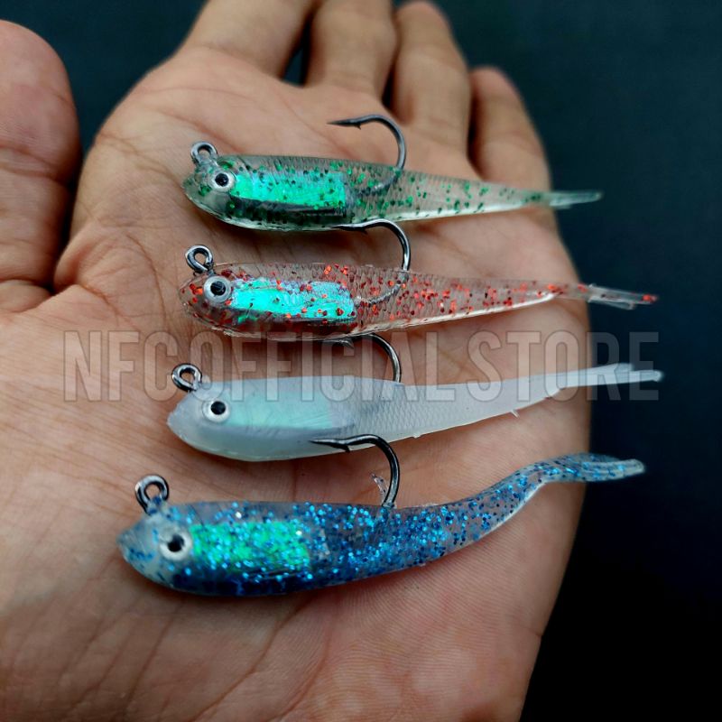 Soft lure Ikan Teri 6,5 gr / 7,5 cm Soft lead Super Killer Rekomendasi untuk ultralight casting