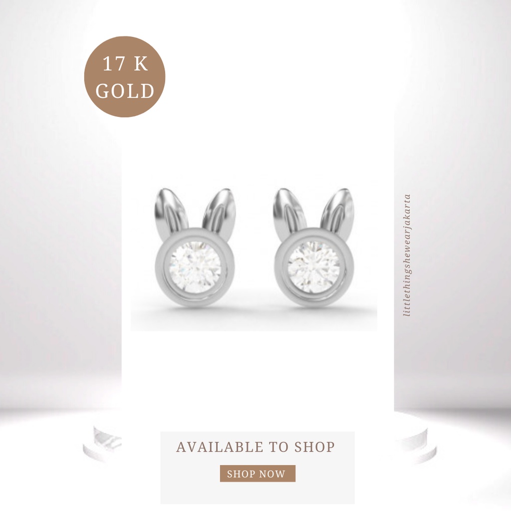 (Jakarta) Littlethingshewear Official Bunny Swarovski 0,5 Gram