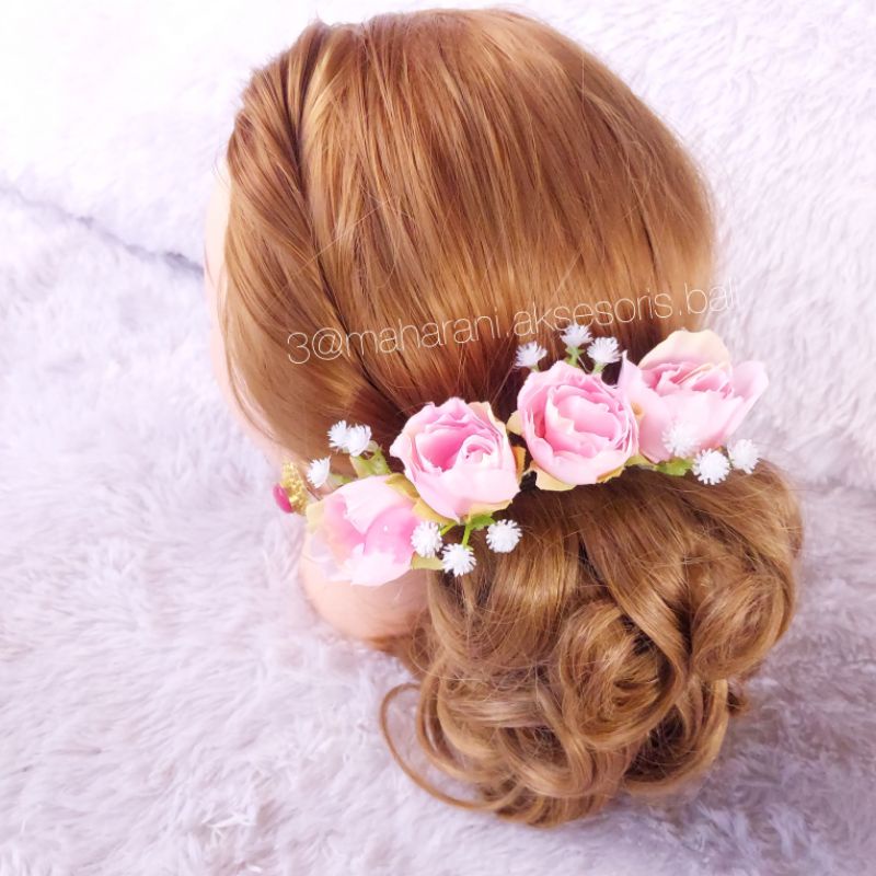 Semanggi bunga kalila  sanggul modern / bunga sanggul / bunga hairdo / hiasan hairdo / aksesoris hai