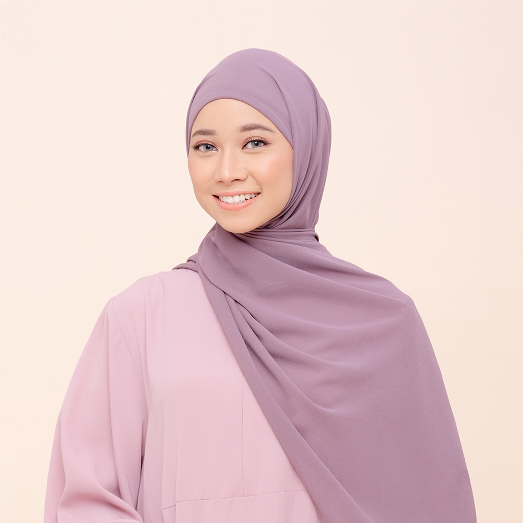 Clearance Sale - ZM Zaskia Mecca - Klavi Berry Truffle Pashmina